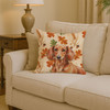 Red Brown Dachshund Heirloom Fall Throw Pillow 14" x 14" product image at NuMercy 2