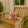 Red Brown Dachshund Heirloom Fall Throw Pillow 14" x 14" product image at NuMercy 3