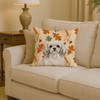White Tibetan Spaniel Heirloom Fall Throw Pillow 14" x 14" product image at NuMercy 2