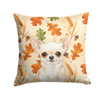 Cream Chihuahua Heirloom Fall Throw Pillow 14" x 14" product image at NuMercy