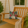 Liver and White German Wirehaired Pointer Christmas Poinsettias Throw Pillow 14" x 14" product image at NuMercy 3
