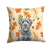 Gray Bouvier des Flandres Heirloom Fall Throw Pillow 14" x 14" product image at NuMercy