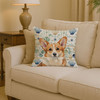 Corgi Coastal Sea Glass Throw Pillow 14" x 14" product image at NuMercy 2