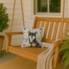 Black and Tan Shiba Inu Coastal Sea Glass Throw Pillow 14" x 14" product image at NuMercy 3
