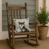 Black and Tan Shiba Inu Coastal Sea Glass Throw Pillow 14" x 14" product image at NuMercy 4
