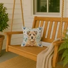 Wheaten Border Terrier Coastal Sea Glass Throw Pillow 14" x 14" product image at NuMercy 3