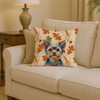 Blue and Tan Yorkshire Terrier Heirloom Fall Throw Pillow 14" x 14" product image at NuMercy 2