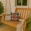 Irish Setter Christmas Poinsettias Throw Pillow 14" x 14" product image at NuMercy 3