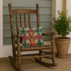 Irish Setter Christmas Poinsettias Throw Pillow 14" x 14" product image at NuMercy 4