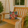 Ruby English Toy Spaniel Christmas Poinsettias Throw Pillow 14" x 14" product image at NuMercy 3