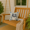 Blue Merle Pomeranian Coastal Sea Glass Throw Pillow 14" x 14" product image at NuMercy 3