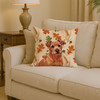 Red Norfolk Terrier Heirloom Fall Throw Pillow 14" x 14" product image at NuMercy 2