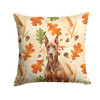 Red Doberman Pinscher Heirloom Fall Throw Pillow 14" x 14" product image at NuMercy