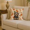 Black and Tan Otterhound Heirloom Fall Throw Pillow 14" x 14" product image at NuMercy 2