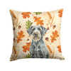 Steel Gray Wirehaired Pointing Griffon Heirloom Fall Throw Pillow 14" x 14" product image at NuMercy