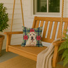Shar Pei Christmas Poinsettias Throw Pillow 14" x 14" product image at NuMercy 3