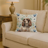 Liver Roan English Cocker Spaniel Coastal Sea Glass Throw Pillow 14" x 14" product image at NuMercy 2