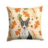 Black and White Basenji Heirloom Fall Throw Pillow 14" x 14" product image at NuMercy