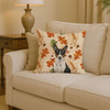 Black and White Basenji Heirloom Fall Throw Pillow 14" x 14" product image at NuMercy 2