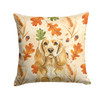 Buff Cocker Spaniel Heirloom Fall Throw Pillow 14" x 14" product image at NuMercy