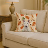 White Bull Terrier Heirloom Fall Throw Pillow 14" x 14" product image at NuMercy 2