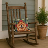 Red Chow Chow Christmas Poinsettias Throw Pillow 14" x 14" product image at NuMercy 4