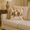 White with Sable Papillon Heirloom Fall Throw Pillow 14" x 14" product image at NuMercy 2