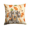 Dapple Dachshund Heirloom Fall Throw Pillow 14" x 14" product image at NuMercy