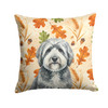 Gray and White Old English Sheepdog Heirloom Fall Throw Pillow 14" x 14" product image at NuMercy