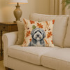 Gray and White Old English Sheepdog Heirloom Fall Throw Pillow 14" x 14" product image at NuMercy 2
