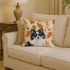 Black and White Pomeranian Heirloom Fall Throw Pillow 14" x 14" product image at NuMercy 2