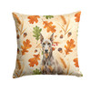 Fawn Doberman Pinscher Heirloom Fall Throw Pillow 14" x 14" product image at NuMercy