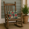 Brindle Mastiff Christmas Poinsettias Throw Pillow 14" x 14" product image at NuMercy 4