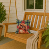 Red Pekingese Christmas Poinsettias Throw Pillow 14" x 14" product image at NuMercy 3