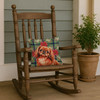 Red Pekingese Christmas Poinsettias Throw Pillow 14" x 14" product image at NuMercy 4