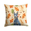 Blue Doberman Pinscher Heirloom Fall Throw Pillow 14" x 14" product image at NuMercy