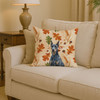 Blue Doberman Pinscher Heirloom Fall Throw Pillow 14" x 14" product image at NuMercy 2
