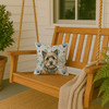 Cairn Terrier Coastal Sea Glass Throw Pillow 14" x 14" product image at NuMercy 3