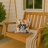 Black and White Shih Tzu Heirloom Fall Throw Pillow 14" x 14" product image at NuMercy 3