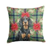 Gordon Setter Christmas Poinsettias Throw Pillow 14" x 14" product image at NuMercy