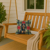 Gordon Setter Christmas Poinsettias Throw Pillow 14" x 14" product image at NuMercy 3