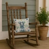 Blue-Gray Scottish Deerhound Coastal Sea Glass Throw Pillow 14" x 14" product image at NuMercy 4
