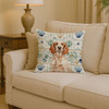Orange Belton English Setter Coastal Sea Glass Throw Pillow 14" x 14" product image at NuMercy 2