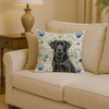 Black Labrador Retriever Coastal Sea Glass Throw Pillow 14" x 14" product image at NuMercy 2