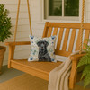 Black Labrador Retriever Coastal Sea Glass Throw Pillow 14" x 14" product image at NuMercy 3