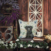 Black Labrador Retriever Coastal Sea Glass Throw Pillow 14" x 14" product image at NuMercy 7