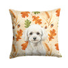Toy White Poodle Heirloom Fall Throw Pillow 14" x 14" product image at NuMercy
