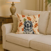 Gray Newfoundland Heirloom Fall Throw Pillow 14" x 14" product image at NuMercy 2