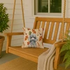 Standard Silver Poodle Heirloom Fall Throw Pillow 14" x 14" product image at NuMercy 3