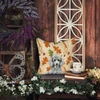 Standard Silver Poodle Heirloom Fall Throw Pillow 14" x 14" product image at NuMercy 7